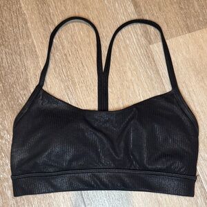 lululemon Flow Y Bra Nulu Ribbed Shine